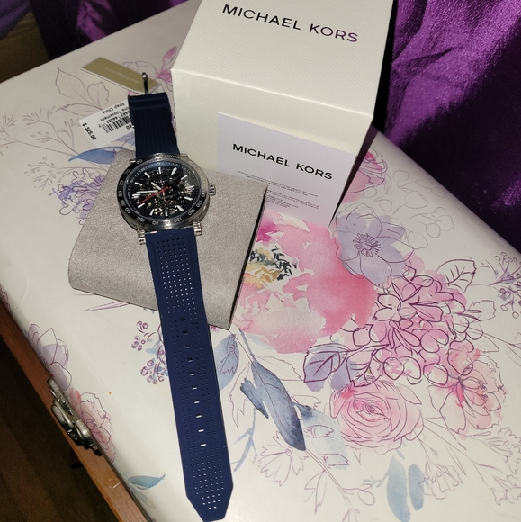 Michael Kors Mens Greer Automatic Navy 